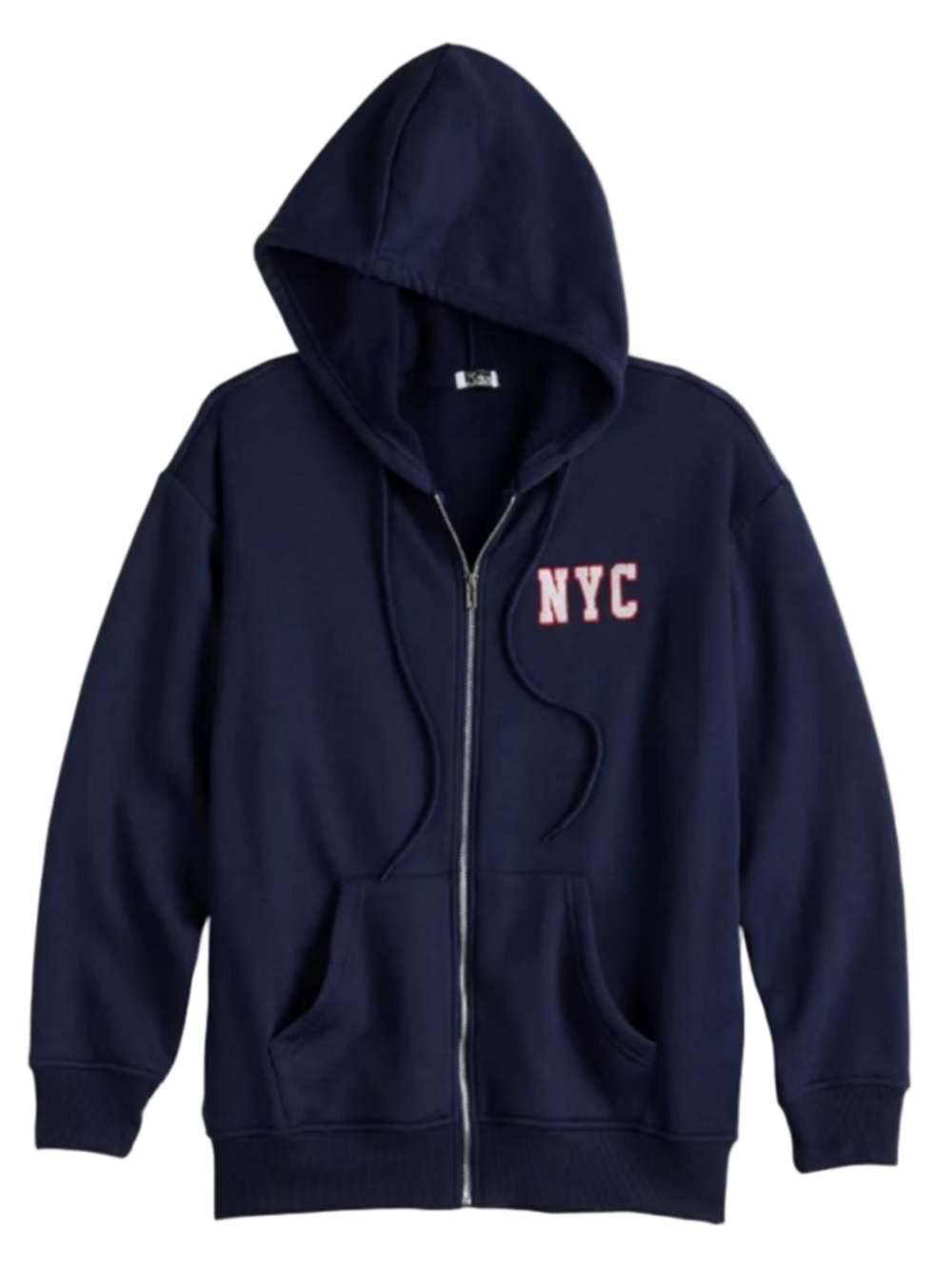 Women's Harper&Ivy Navy NYC Full-Zip Hoodie Large